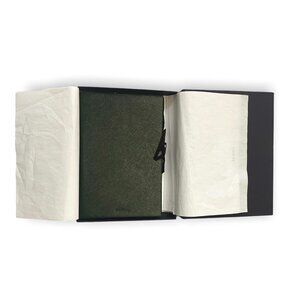 Prada Saffiano Leather Notebook, Dark Green, New in Box